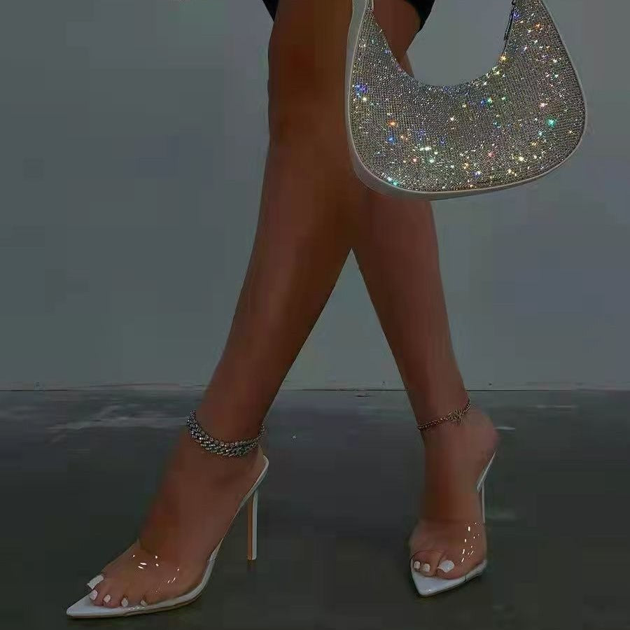 Clear Elegance Stiletto Mules – Transparent Slip-On Heels